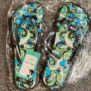 Lax Pedi Flip Flops Size Medium 7-8 New